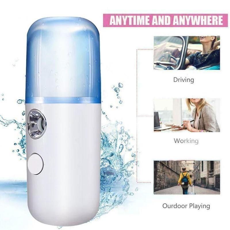 Máy Phun Sương Tạo Độ Ẩm Cho Mặt Mini Sạc USB Tiện Dụng