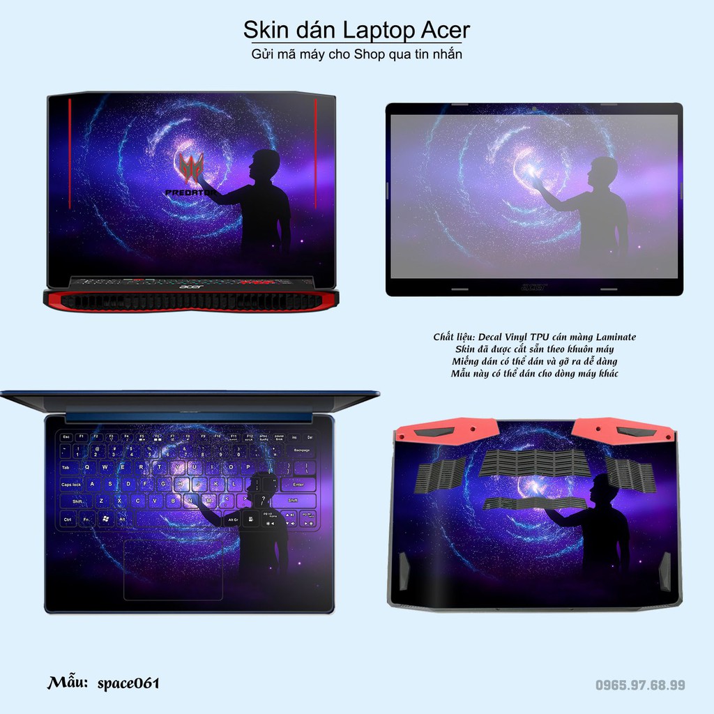 Skin dán Laptop Acer in hình không gian _nhiều mẫu 11 (inbox mã máy cho Shop)