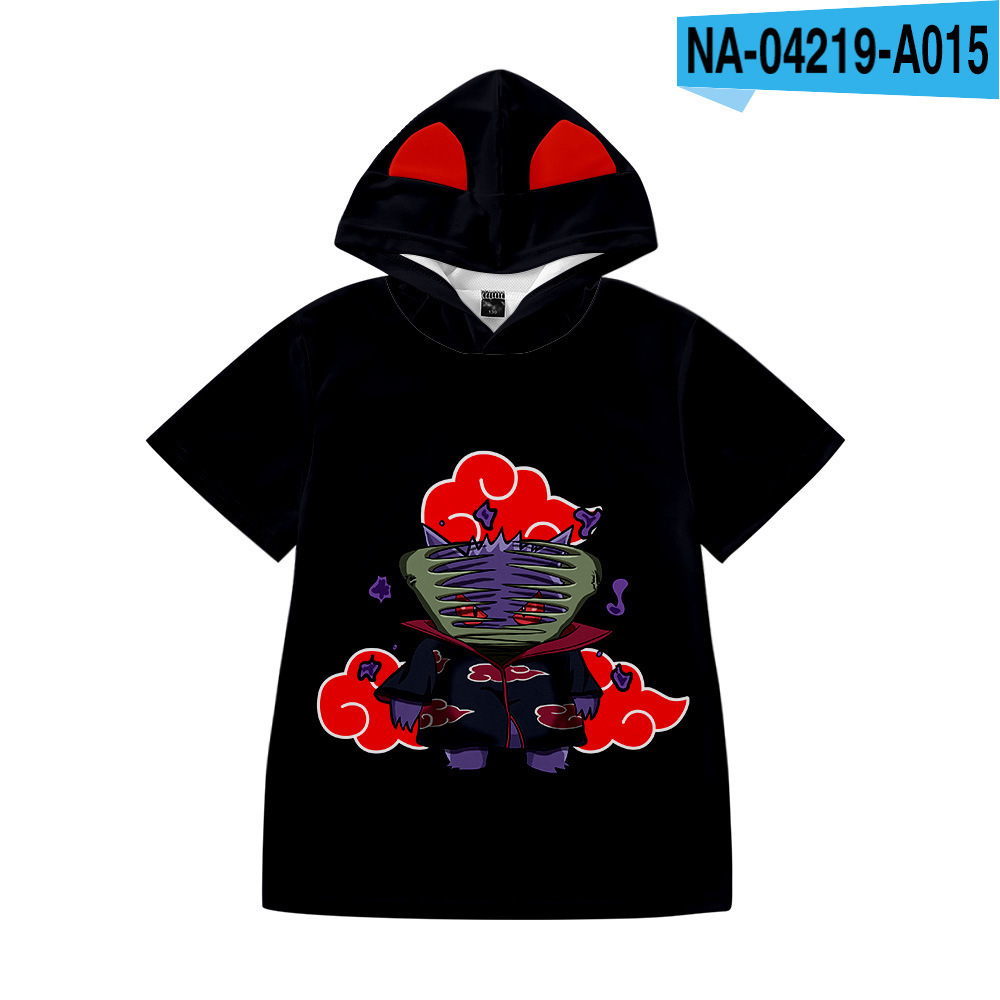 Áo Hoodie Tay Ngắn In Hình Naruto Cá Tính Cho Nam