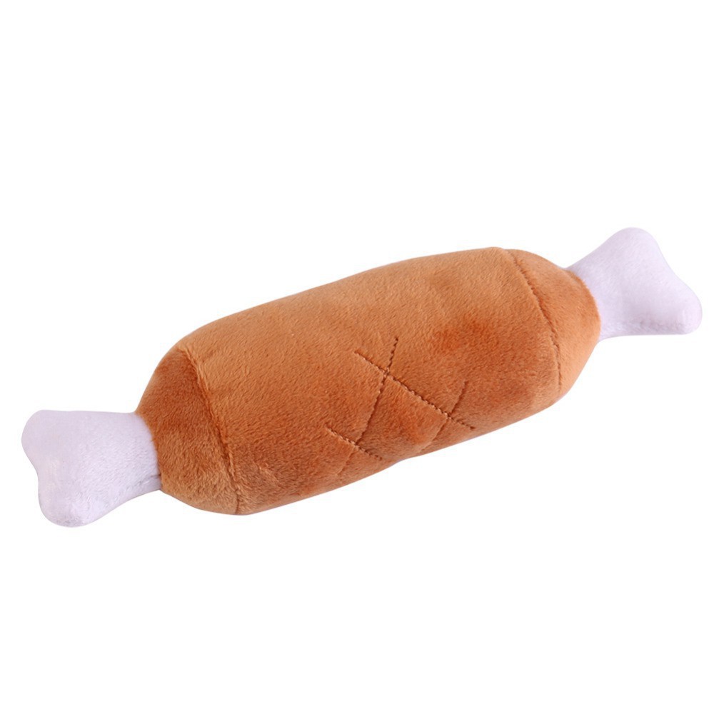 Đồ Chơi Nhồi Bông Hình Đùi Gà Phát Âm Thanh Dành Cho Thú Cưng