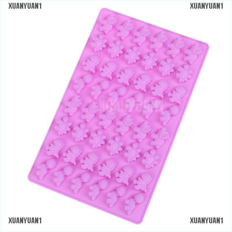 Khay Silicon Mềm Làm Đá / Sô Cô La 48 Lỗ Hình Khủng Long