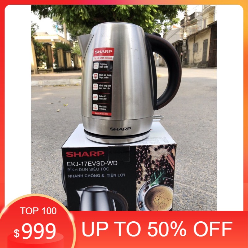 ẤM SIÊU TỐC SHARP 1,7lit ELJ-17EVSD-WD