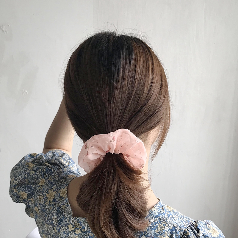 [Mã FASHIONCB232 hoàn tối đa 15K xu đơn 50K] Dây Buộc Tóc Cao Su In Họa Tiết Hoa Đơn Giản Phong Cách Hàn Quốc | BigBuy360 - bigbuy360.vn