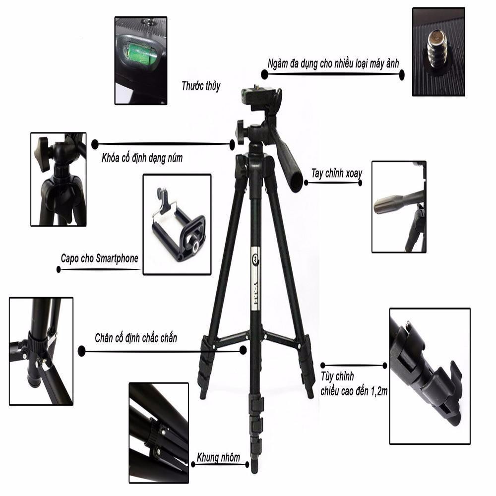  Gậy 3 Chân Chụp Hình Máy Ảnh, Điện Thoại Tripod TF - 3120 Loại Tốt  GJL-1165