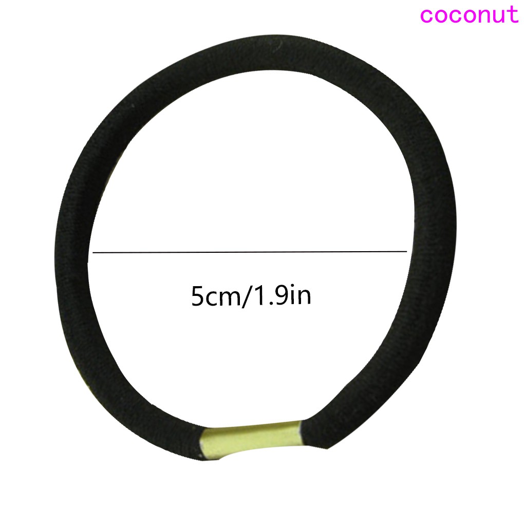 Bộ 10 Dây Buộc Tóc Co Giãn Màu Đen Dành Cho Bạn Gái