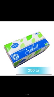 Khăn lụa giấy ăn Silkwell 250 tờ 1 gói