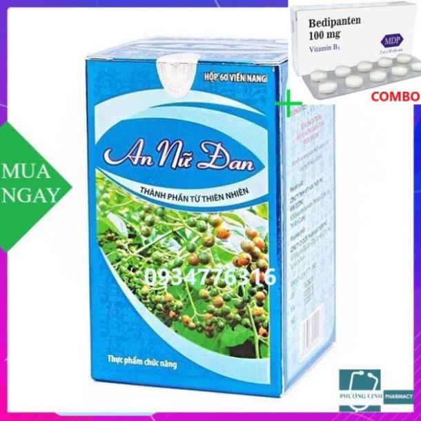 Combo Bedipanten 100mg +  Sản phẩm An Nữ Đan giúp giảm kích thước u nang buồng trứng, phòng ngừa ung thư, hộp 60 viên