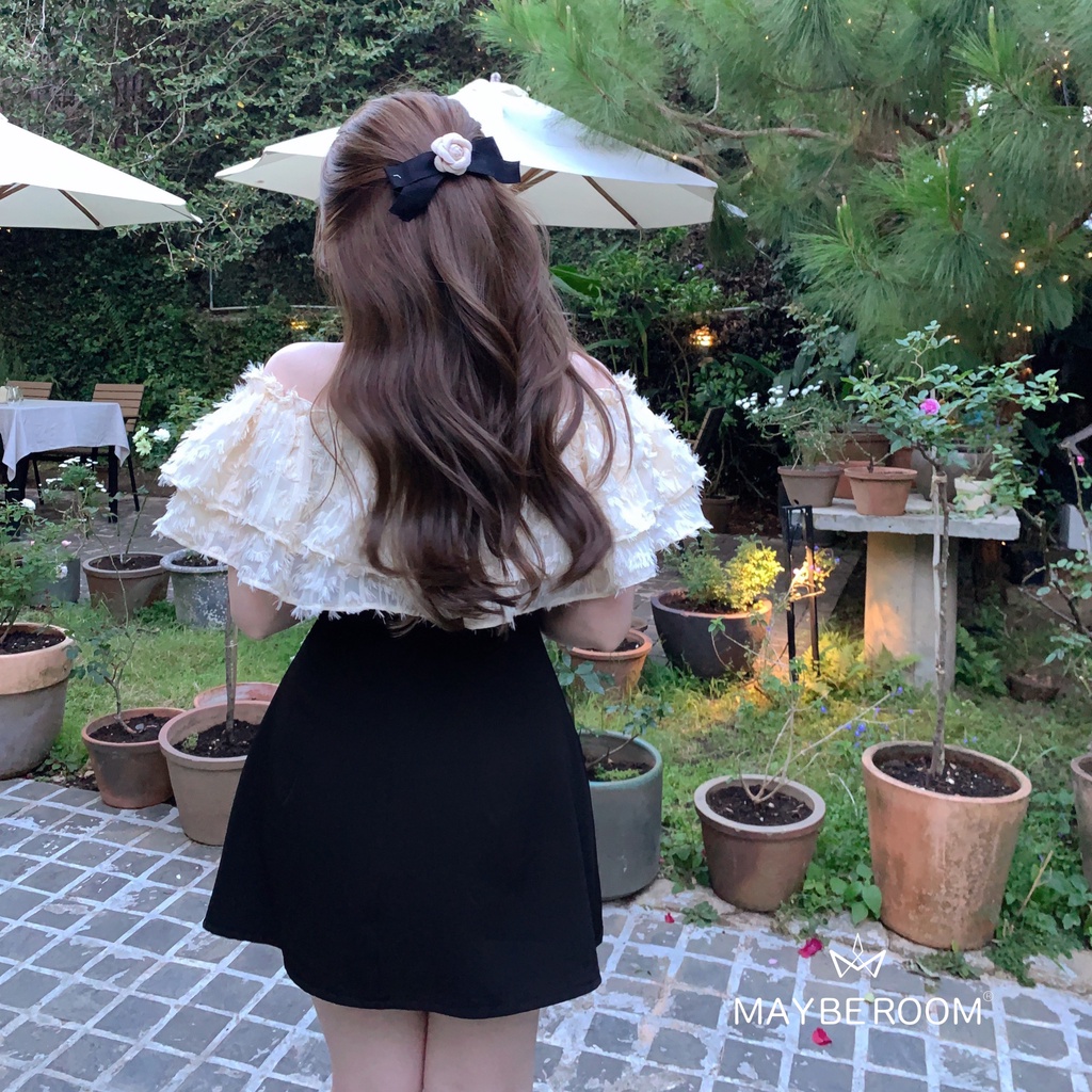 Váy suông xoè xẻ trễ vai Angela Mayberoom