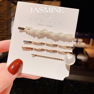 Set kẹp tóc đính đá và ngọc tinh tế thời trang jasmine.accessories mã km001