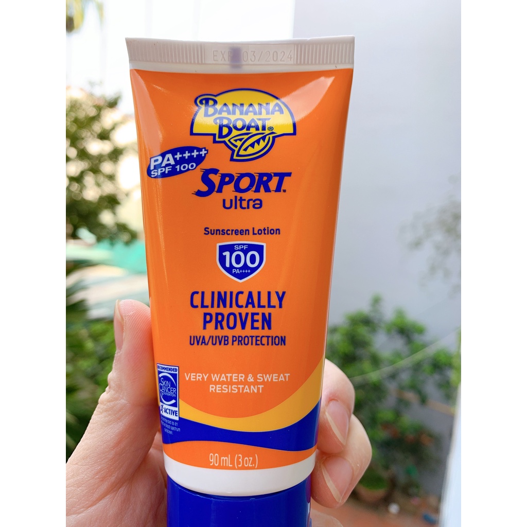 [Hàng New] Kem chống nắng thể thao Banana Boat sport ultra spf100 90ml PA++++(date 03/2024)