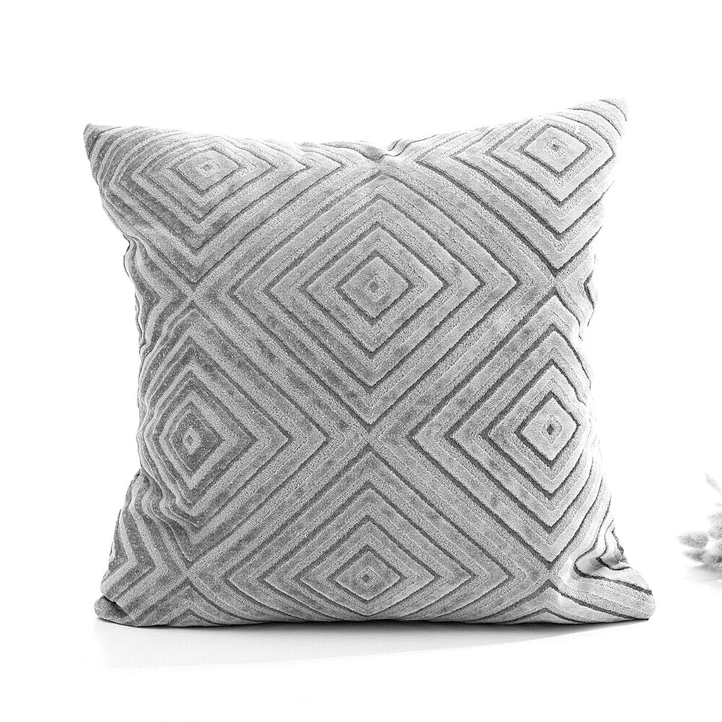 Vỏ Gối Sofa Bằng Lông Nhung Mềm Mại Họa Tiết Hình Học