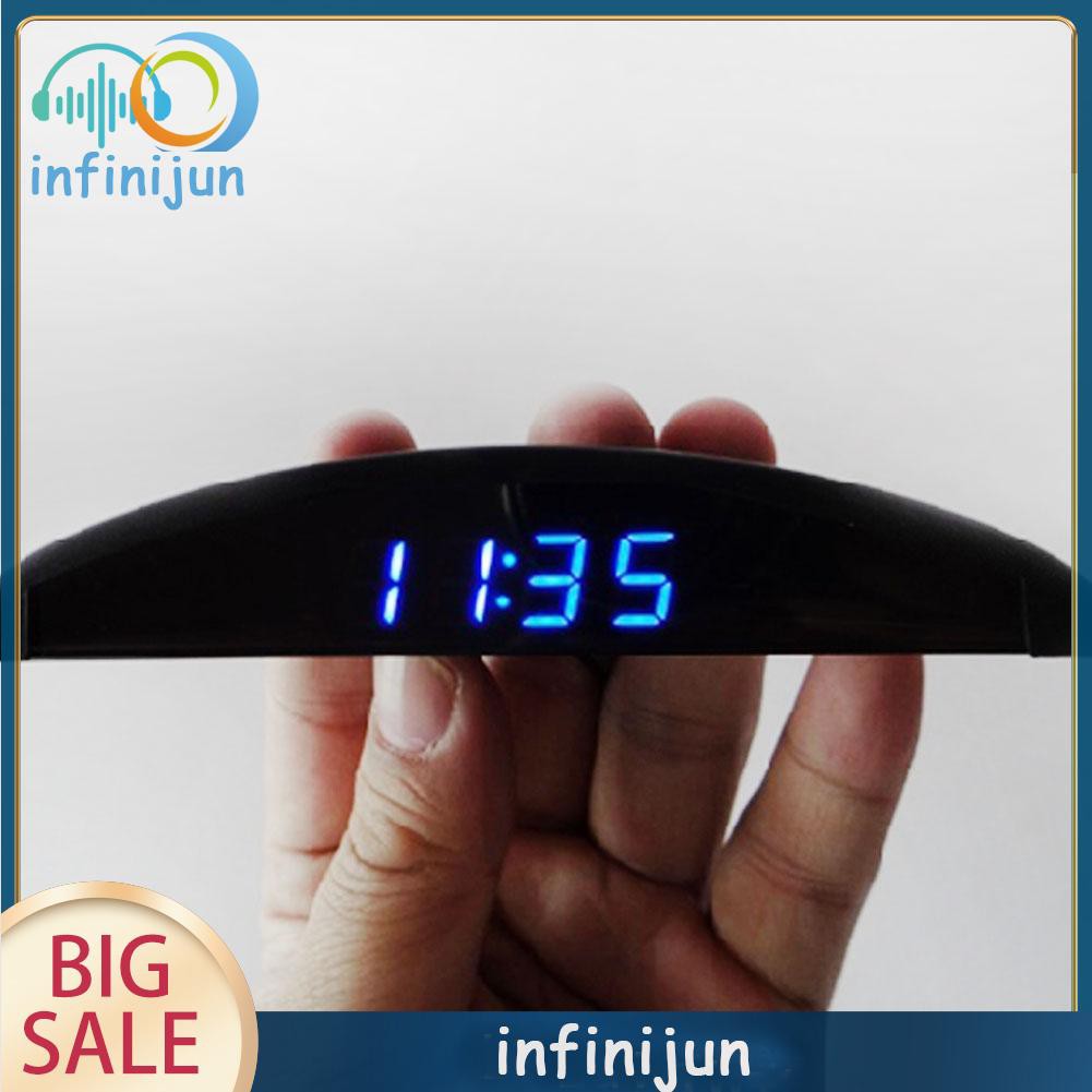 Đồng Hồ Điện Tử Hiển Thị Đèn Led 12v Cho Xe Hơi