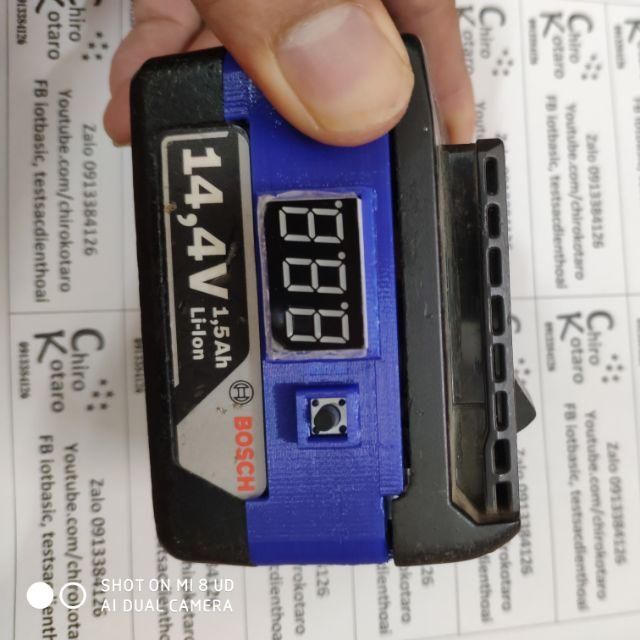 Miếng chèn tăng chiều cao bộ pin Bosch 14v thêm 1-2 hàng cell