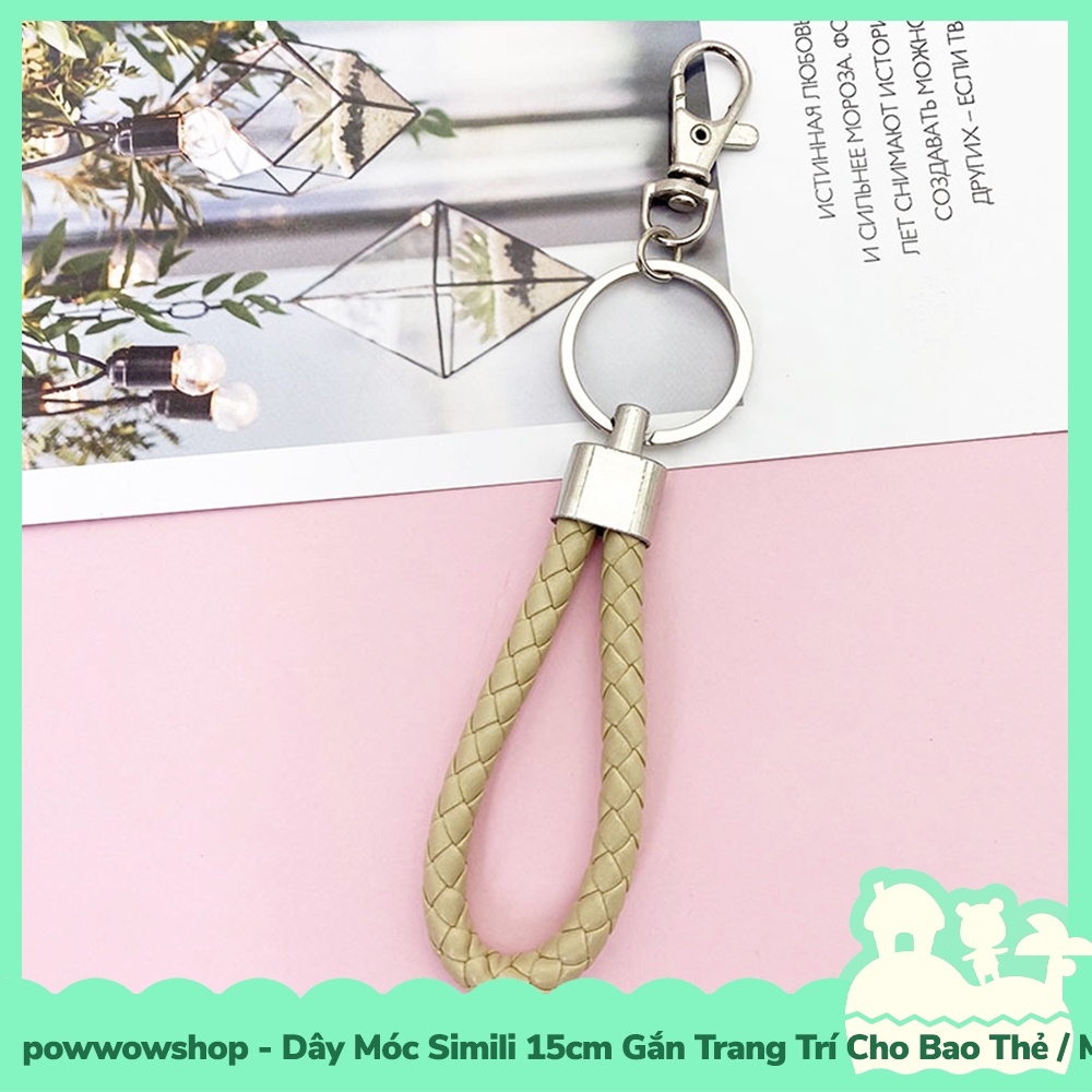 [Sẵn VN - Hỏa Tốc] Dây Móc Simili 15cm Gắn Trang Trí Cho Bao Thẻ / Móc Khoá Hoạ Tiết Vân Rồng Nhiều Màu