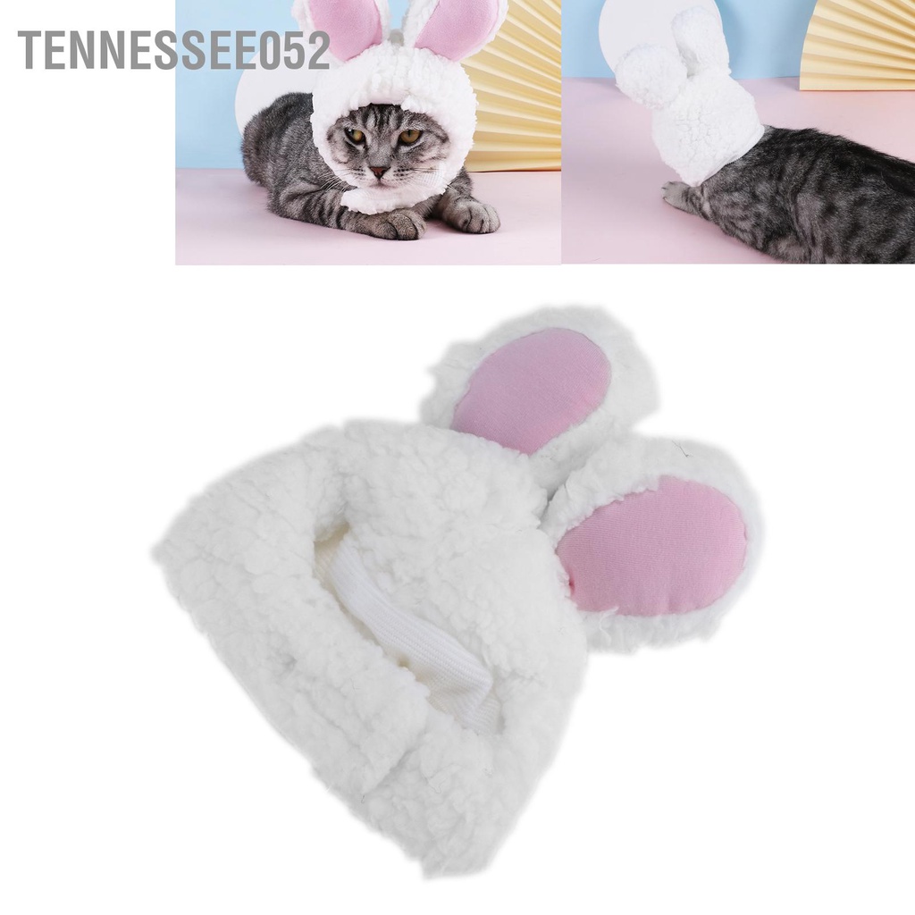 Tennessee052 Mũ thỏ có tai cho mèo Trang phục sang trọng dễ thương nón động vật nhỏ Halloween