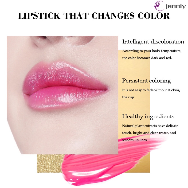 [JNY] Aloe Vera Color Changing Lipstick Moisturizing Nature Lip Balm Long Lasting Nourish Lips Care Makeup