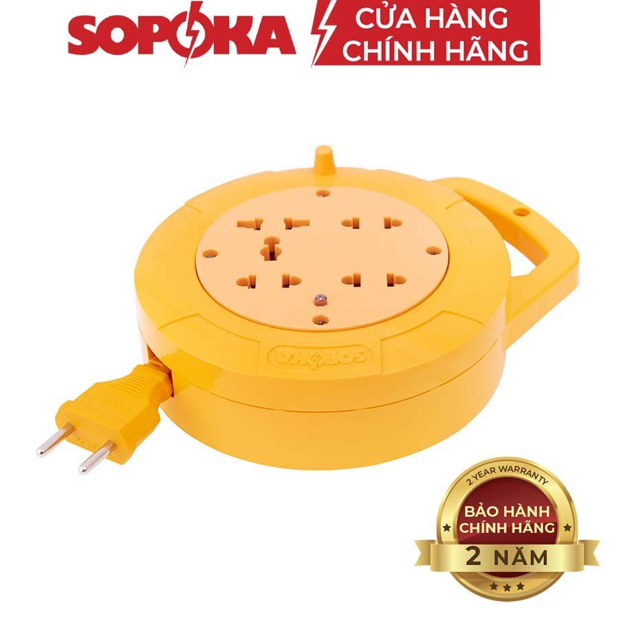 Ổ cắm điện ổ cuốn ổ quay dây lõi sứ cao cấp SOPOKA R45/R75 chịu nhiệt chịu tải cao 2500w