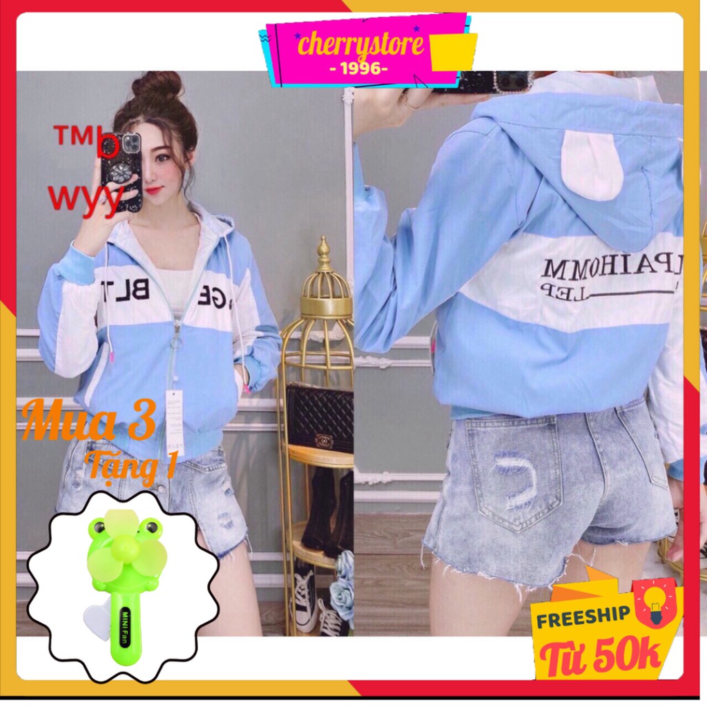 Áo chống nắng ❤️ Hàng Tốt ❤️ áo khoác nữ phối màu đẹp chống tia UV 7 màu - Áo khoác mùa hè