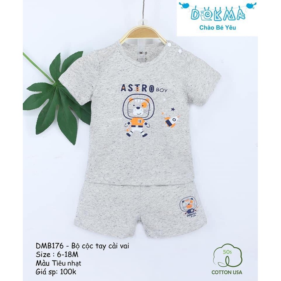 Bộ Dokma hè cộc tay Cotton Organic siêu mát