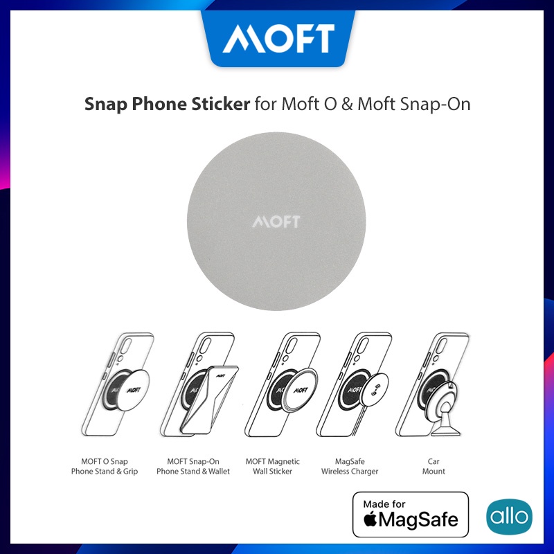 MOFT Snap Phone Sticker Miếng Dán Từ Tính MagSafe, Dùng Cho Moft O Và Moft Snap On &amp; Tất Cả SmartPhone, Siêu Mỏng 0.8mm