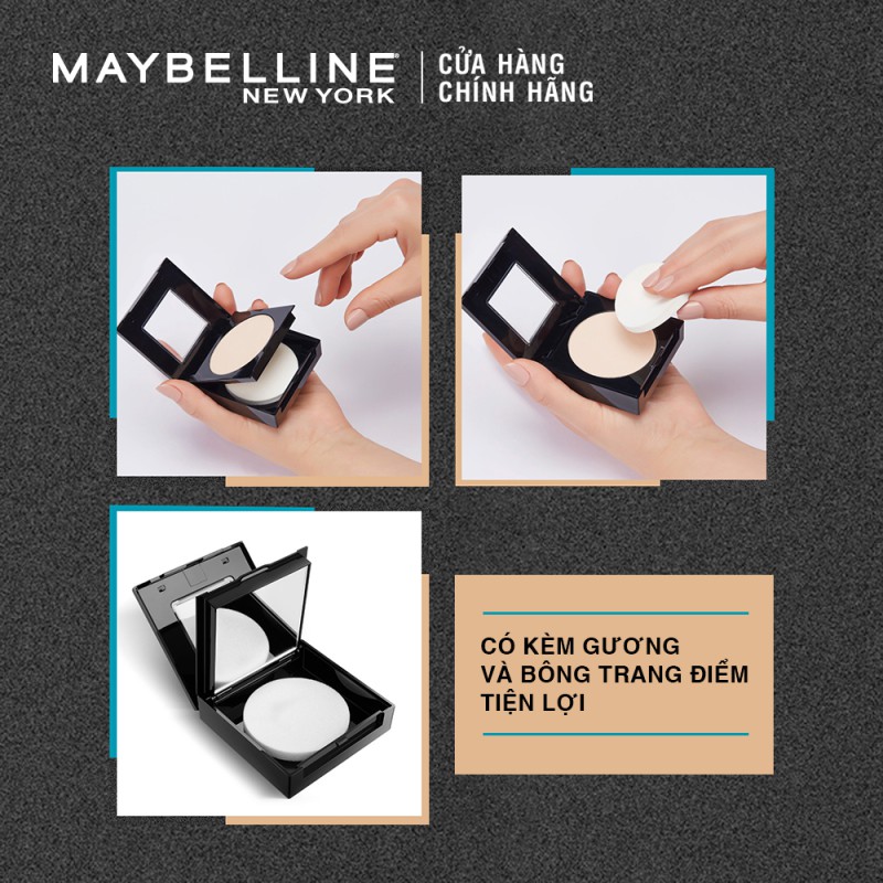 [Mã FMCGMALL giảm 8% đơn 250K] Phấn Phủ Mịn Nhẹ Kiềm Dầu Fit Me Matte Poreless Powder Maybelline New York 8.5g