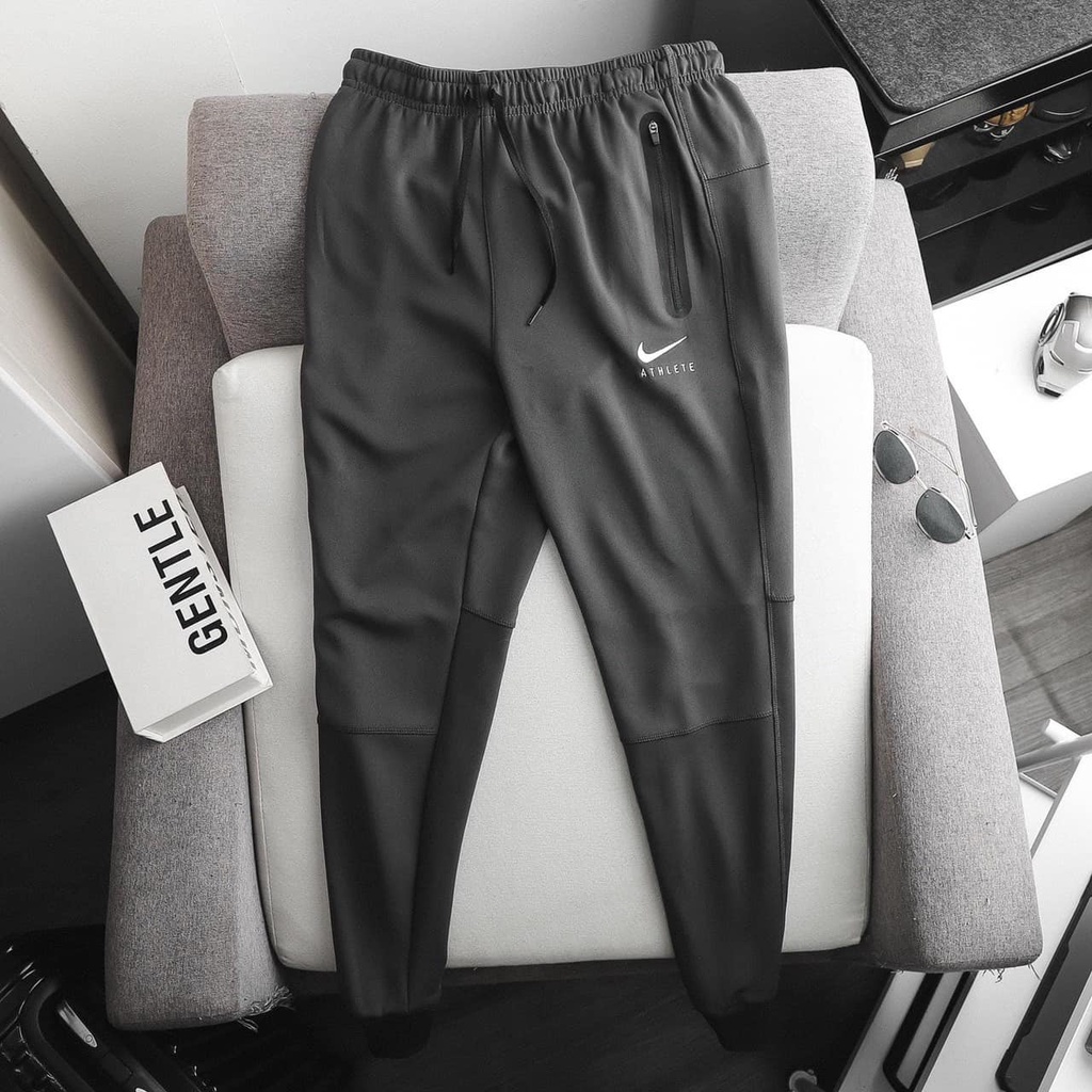 Quần nỉ nam Combo 2 quần jogger Ni đen và xám cạp chun  túi khóa mặc nhà tập thể thao hàng xuất dư cao cấp