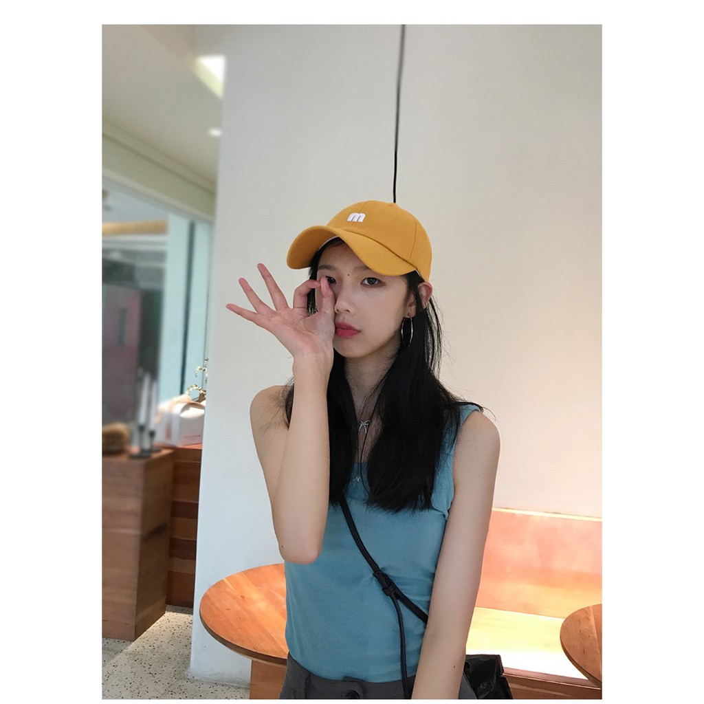 Mũ lưỡi trai bóng chày thêu chữ M - MU16