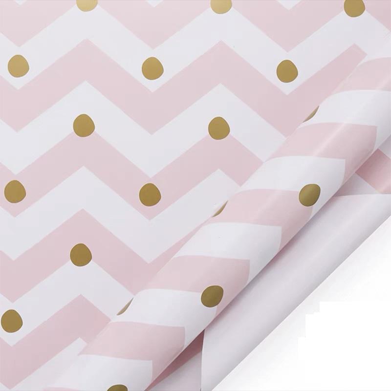 Giấy gói quà sắc hồng xanh dương ngọt ngào 75cmx52cm