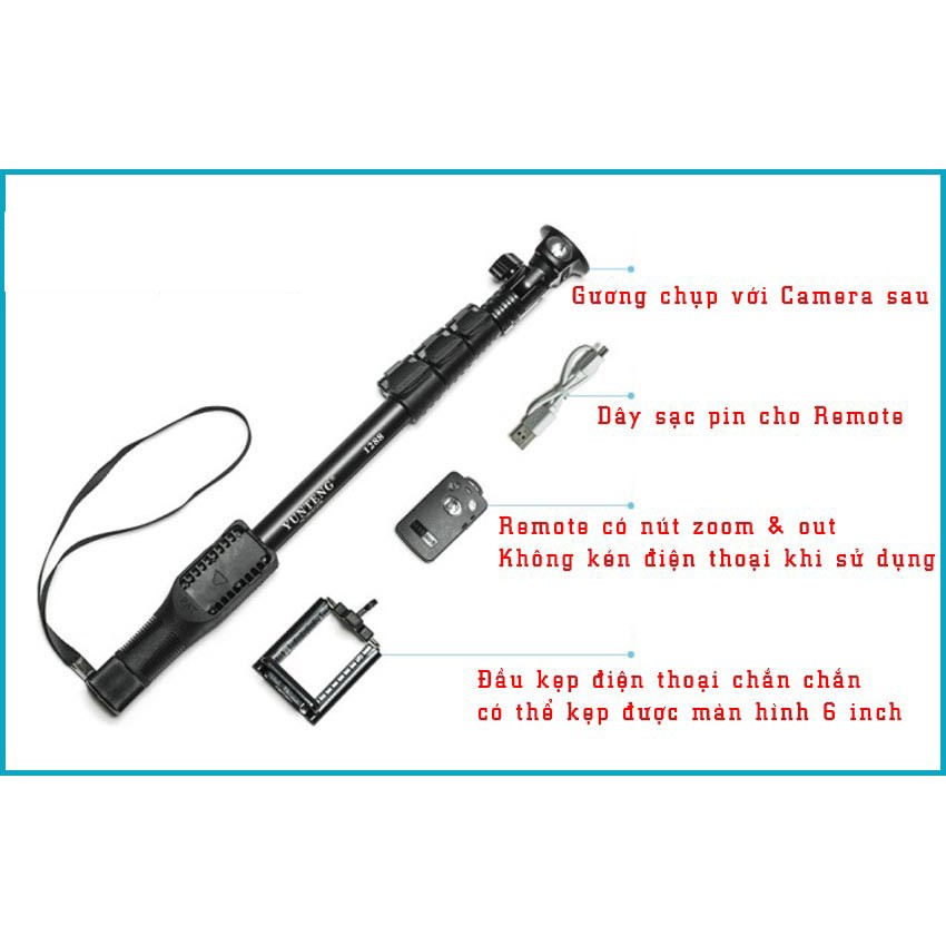 Gậy tự sướng YUNGTENG YT 1288 | BigBuy360 - bigbuy360.vn