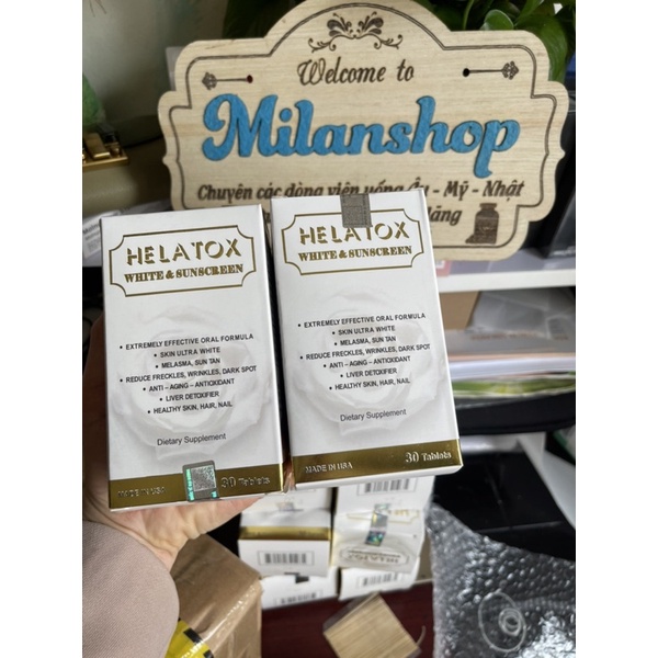 Viên uống chống nắng, trắng da HELATOX của Mỹ