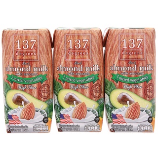 [VỊ MỚI] Sữa hạt Hạnh nhân Bơ và Rau củ 137 Degrees 180ml (Lốc 3 hôp)
