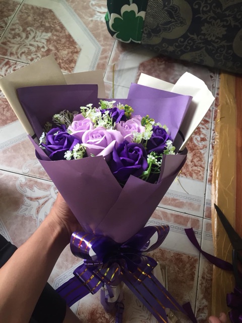 Đóa hoa hồng sáp thơm Vĩnh cửu màu sắc tự nhiên