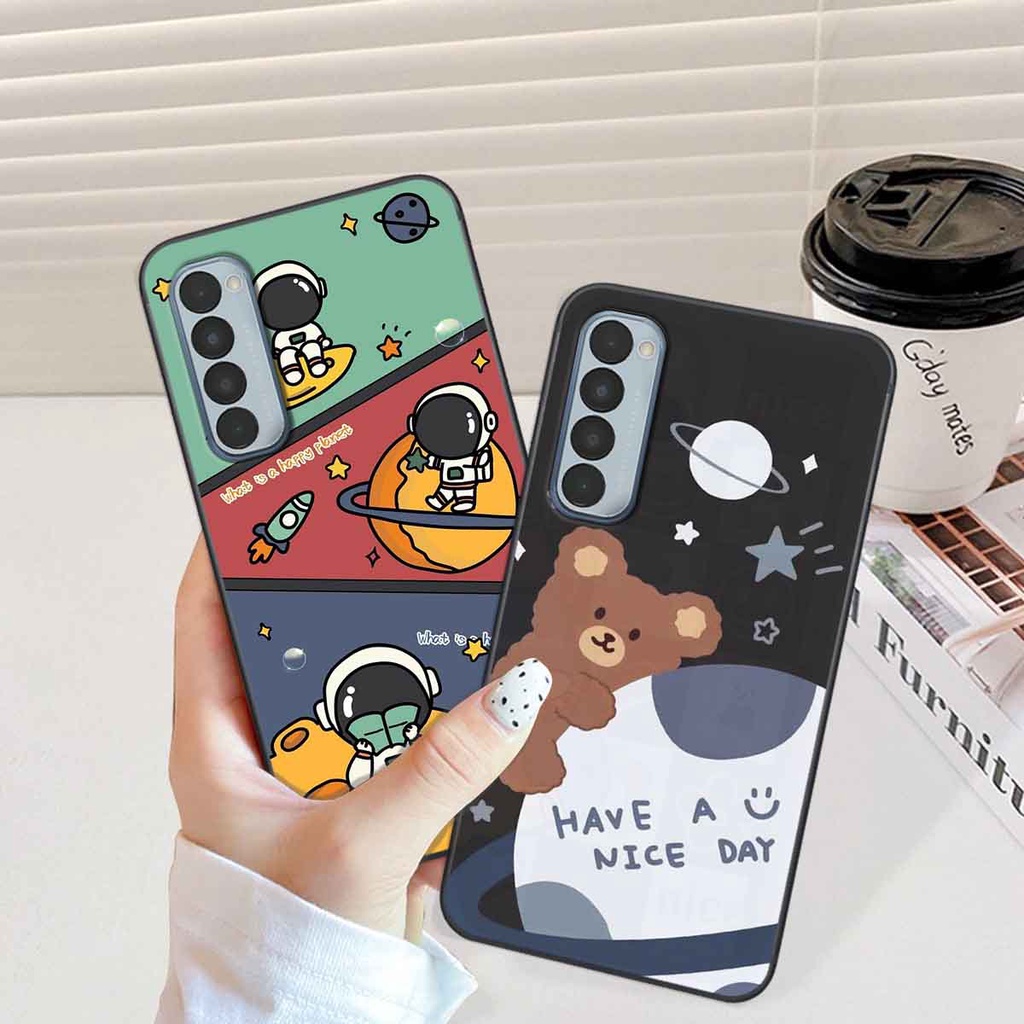 Ốp Oppo Reno4 /  Reno4 Pro / Reno 4 in hình vũ trụ, phi hành gia bầu trời cute dễ thương