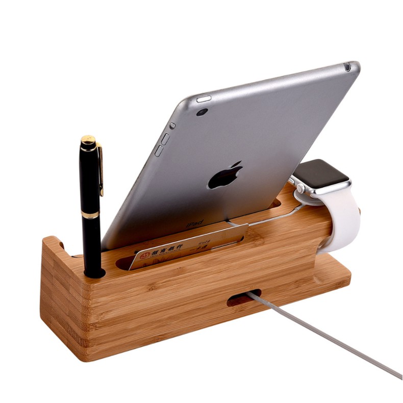 Giá đỡ điện thoại bằng gỗ tre đa năng cho Apple iPad iPhone X 8 7 Plus 6 6S Plus 5s SE