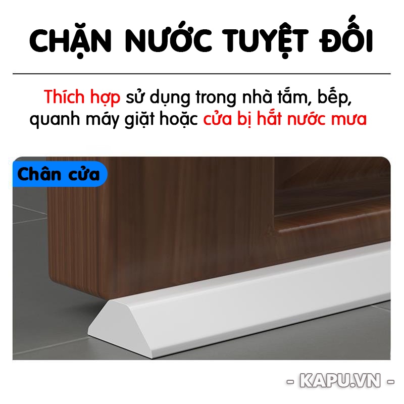 Dải silicon KAPU ngăn nước phòng tắm, bồn rửa chén, máy giặt đi kèm keo đỏ chống nước, sử dụng dễ dàng, tiện nghi