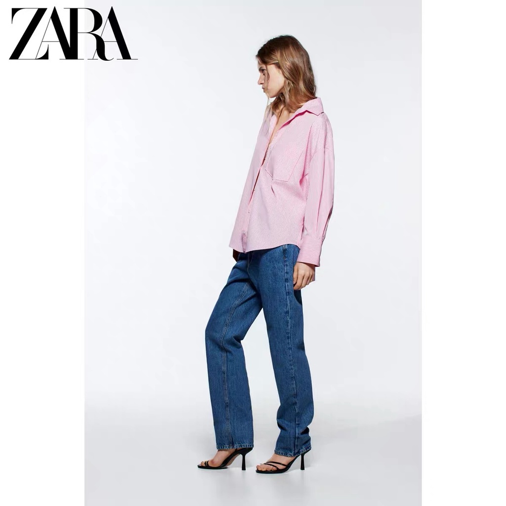 Áo Sơ Mi Tay Dài Hiệu zara Thời Trang Mùa Xuân Xinh Xắn Cho Nữ