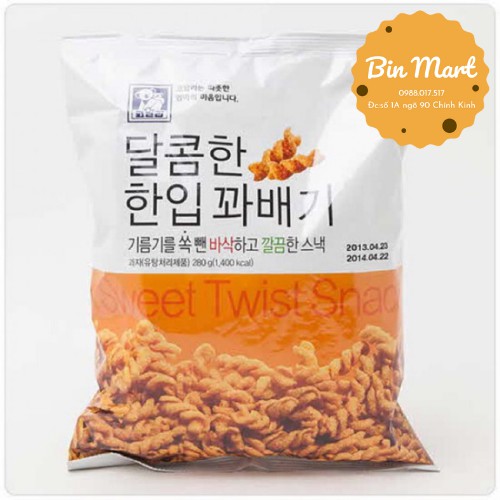 snack Quẩy xoắn mật ong Hàn Quốc gói to 280g