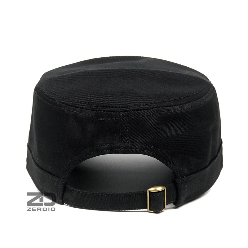 Nón kết, Mũ lưỡi trai chóp vuông đen trơn cho nam và nữ vải cotton cao cấp
