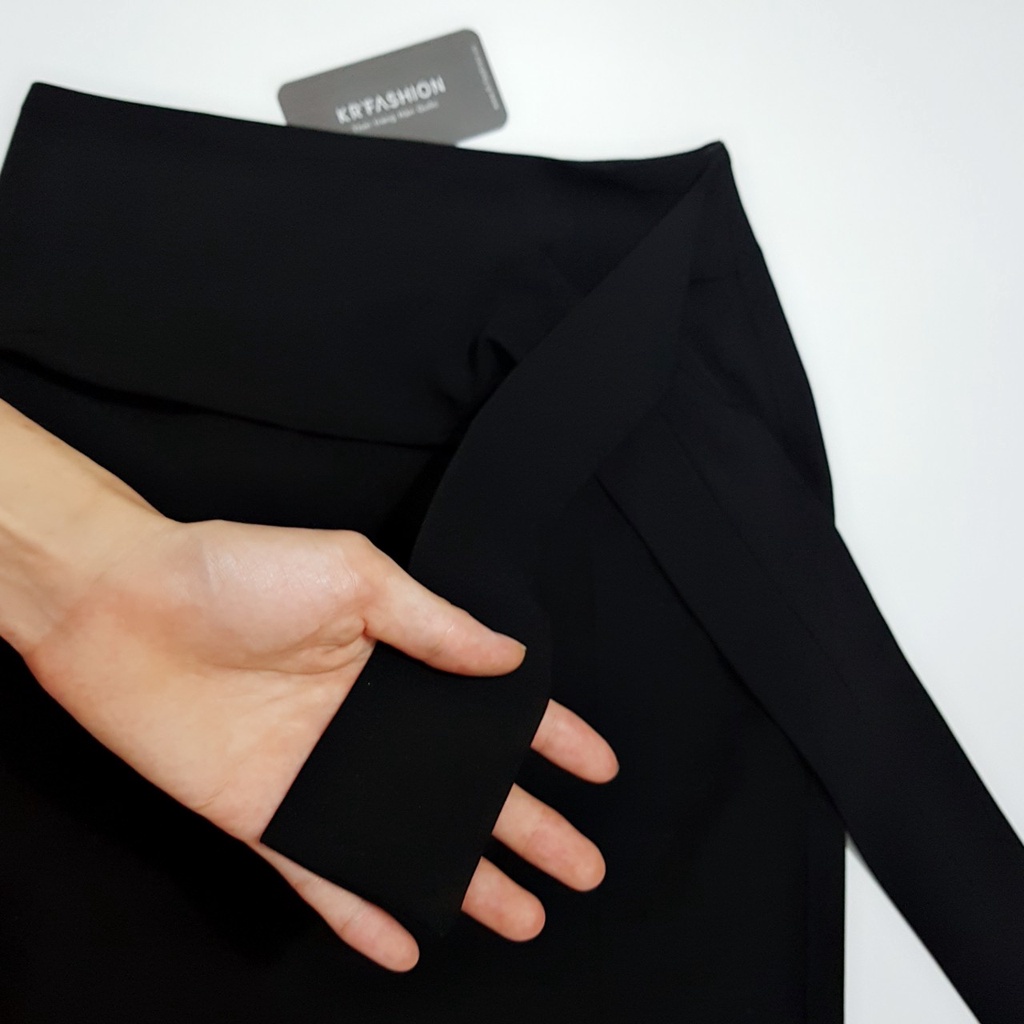 Chân váy công sở dáng dài SK107 KRFashion Cao Cấp thắt nơ trước style Hàn Quốc đẹp sang trọng, thanh lịch