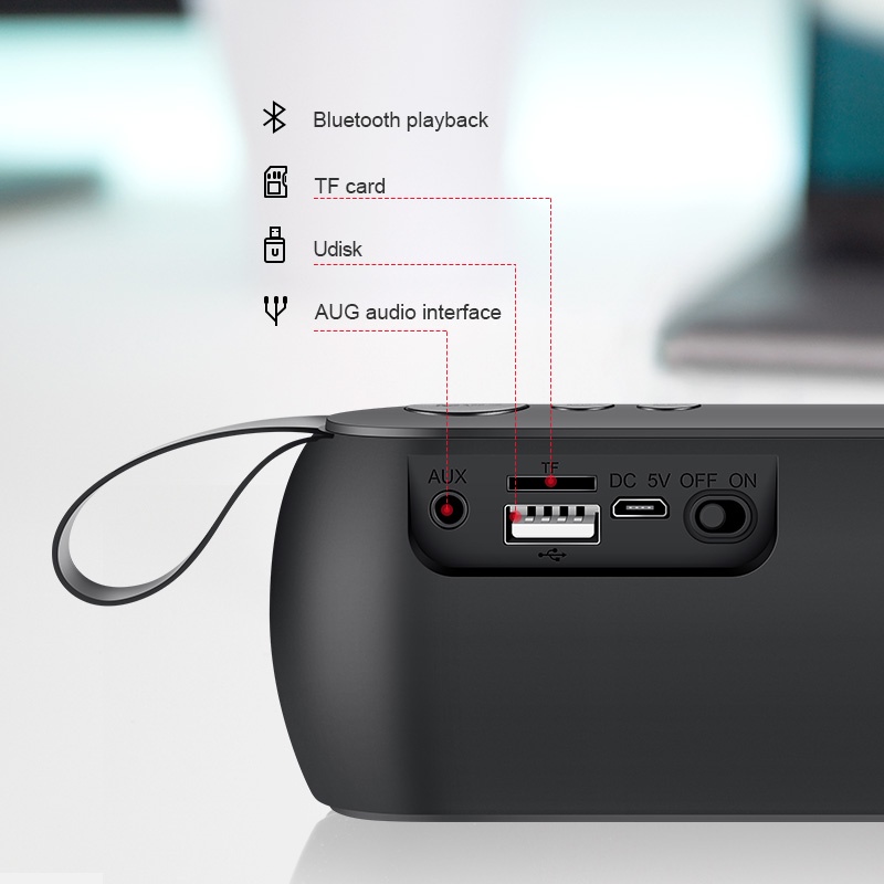 Loa Bluetooth không dây nhỏ gọn thiết kế 3D hỗ trợ thẻ nhớ tf