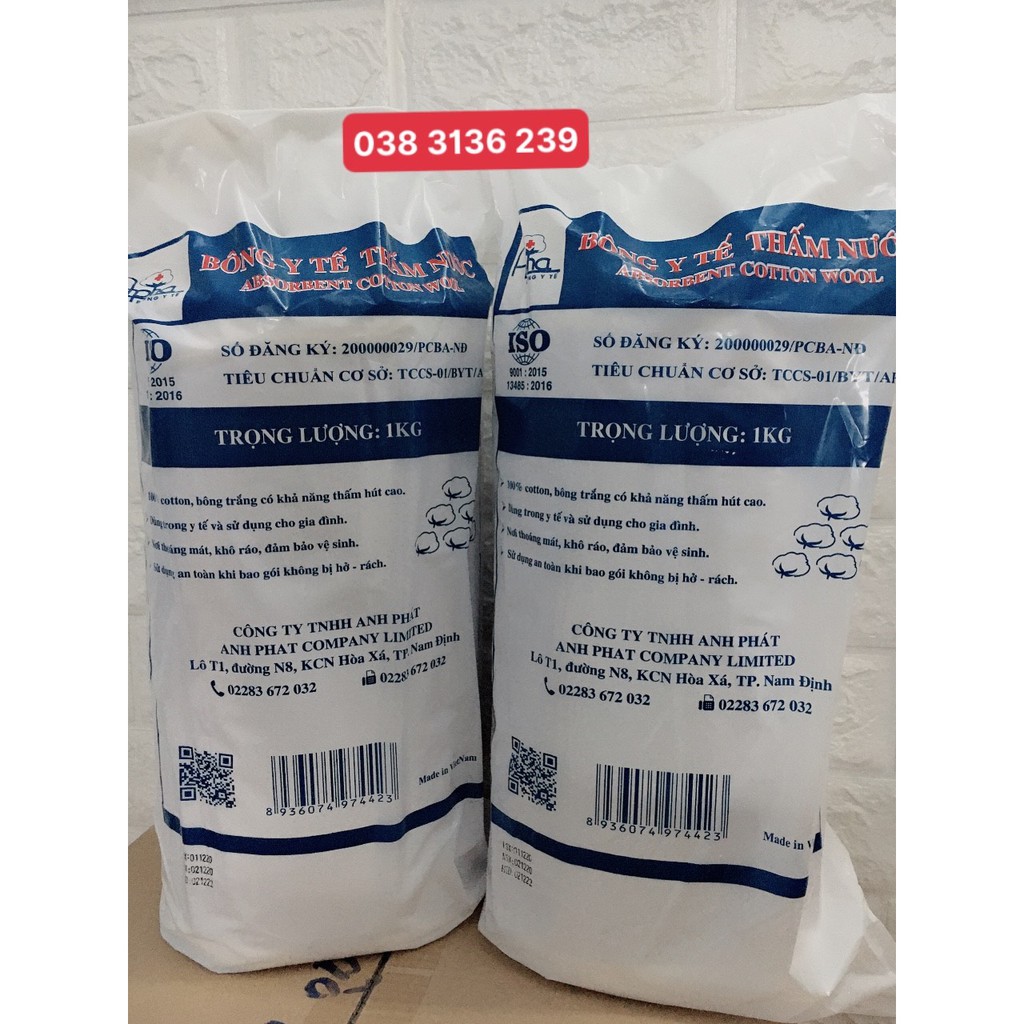 Bông cuộn y tế tiệt trùng Alpha 1kg