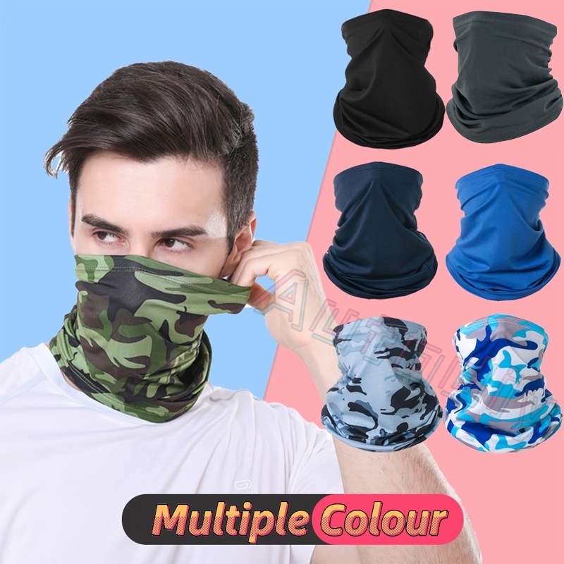 Khăn Rằn Ri Trùm Cổ Khẩu Trang Chống Tia UV Bằng Lụa Lạnh Họa Tiết Rằn Ri Đa Ứng Dụng Cho Nam Và Nữ Khi Hoạt Động Ngoài Trời