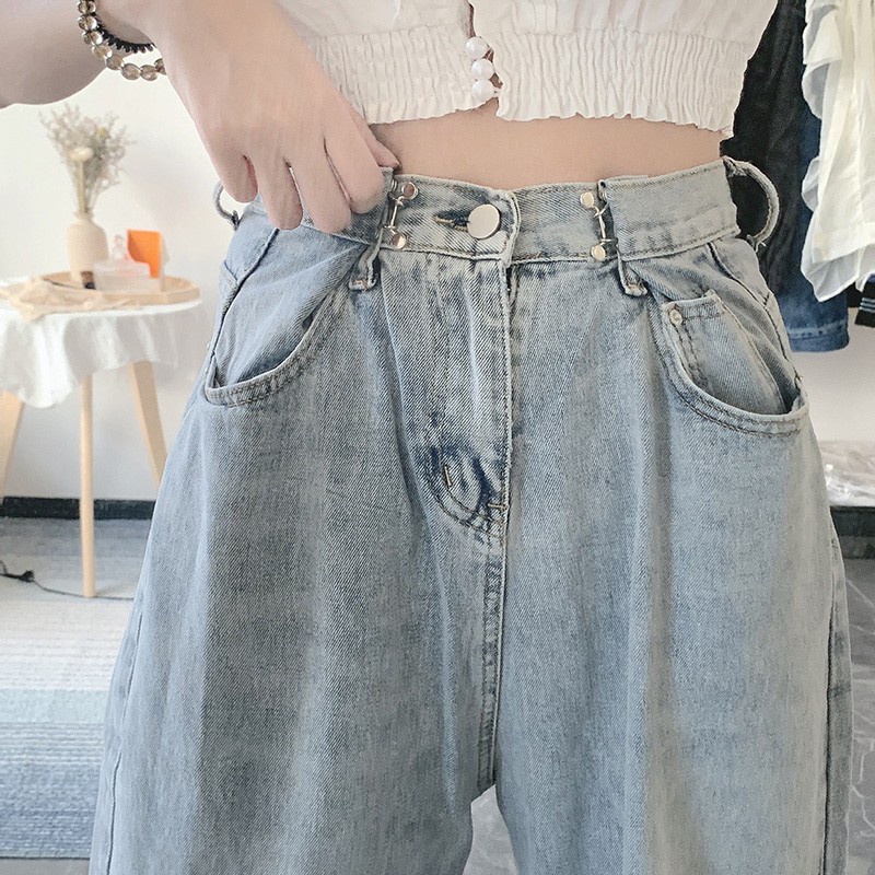 Nút cài eo quần tàng hình không cần đục lỗ có thể điều chỉnh và tháo rời kiểu Hàn Quốc thời trang