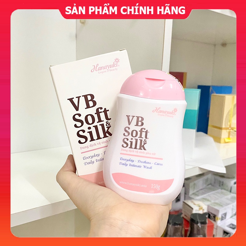 (Hàng thật) Dung dịch vệ sinh VB Soft Silk Hanayuki màu hồng chính hãng - Dung dịch vệ sinh phụ nữ Hana hồng