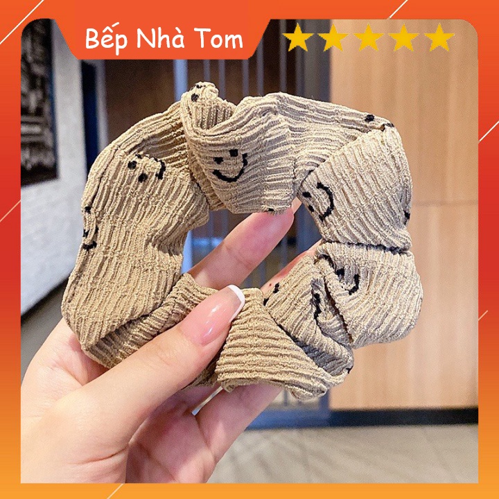 Dây Buộc Tóc Hình Mặt Cười Xinh Xắn Phong Cách Hàn Quốc