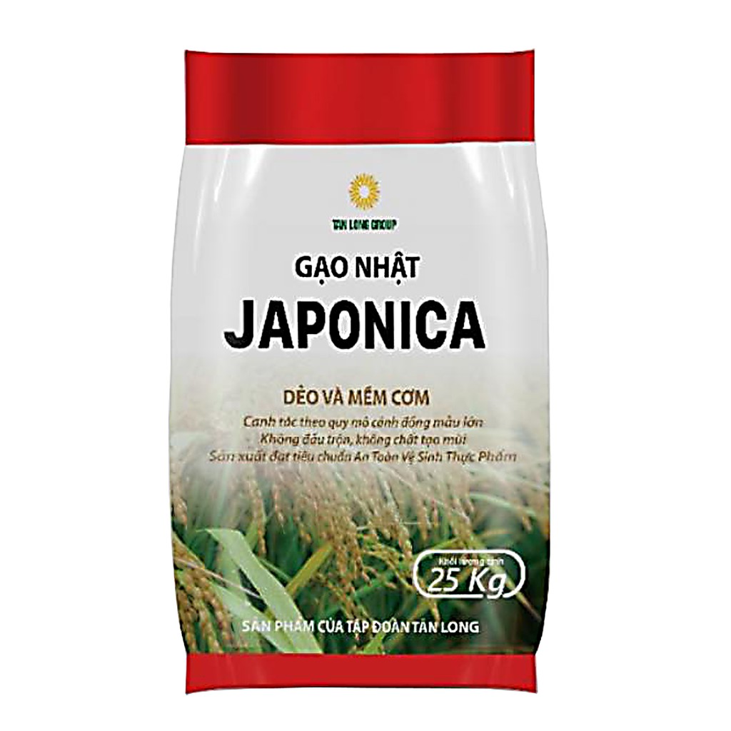 Gạo Nhật Japonica Bao 25Kg - Dẻo và mềm cơm