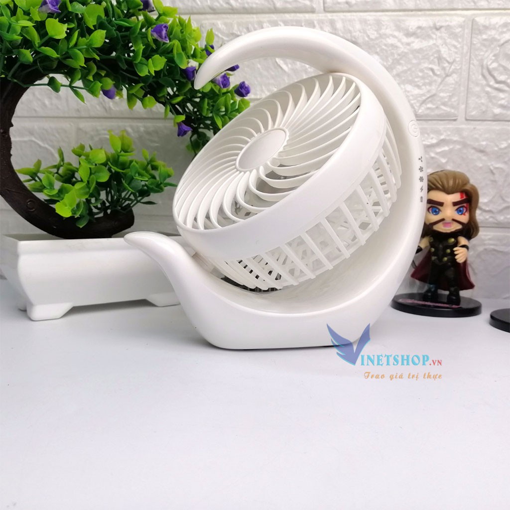 Quạt bàn USB mini cầm tay, có thể sạc lại Mùa hè làm mát văn phòng,tại nhà xoay 180°-dc3587