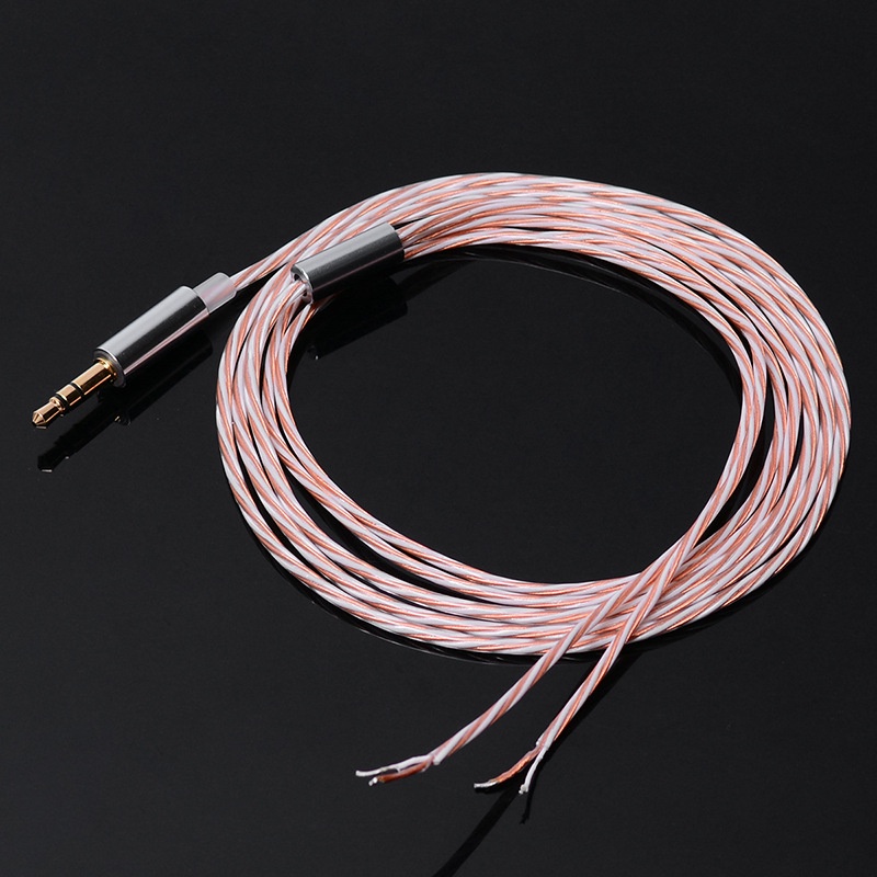 Sợi dây cáp giắc cắm tai nghe 3.5mm 3 cực kết hợp đồng và bạc 30*0.05 dùng để sửa chữa thay thế và tự làm dây tai nghe