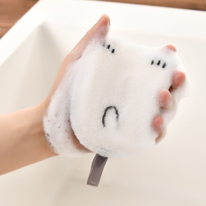 Miếng Xốp Rửa Chén Hình Gấu Hoạt Hình Phong Cách Nhật Bản