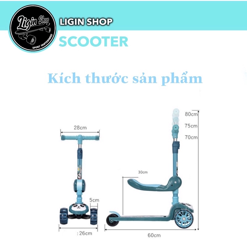 Xe scooter cho bé, Xe chòi chân, có đèn nhạc tặng kèm phụ kiện.